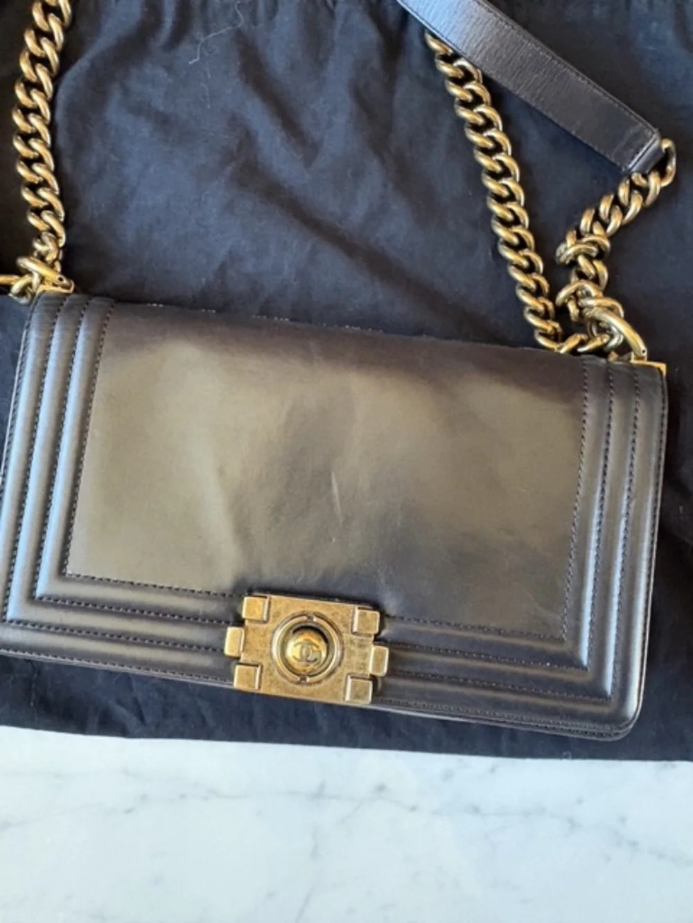 Black Medium Chanel Boy Reverso Shoulder Bag / Crossbody
